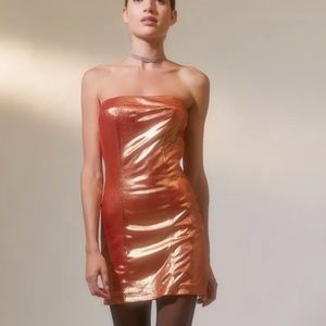 Urban Outfitters Disco Metallic Mini Dress